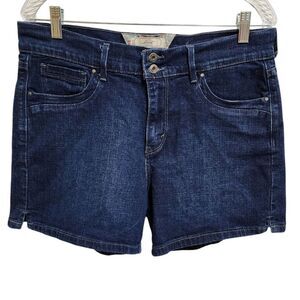 Levi's Shorts Womens Sz 12 Blue Stretch Denim 5 Pockets 2 Button Zipper Western